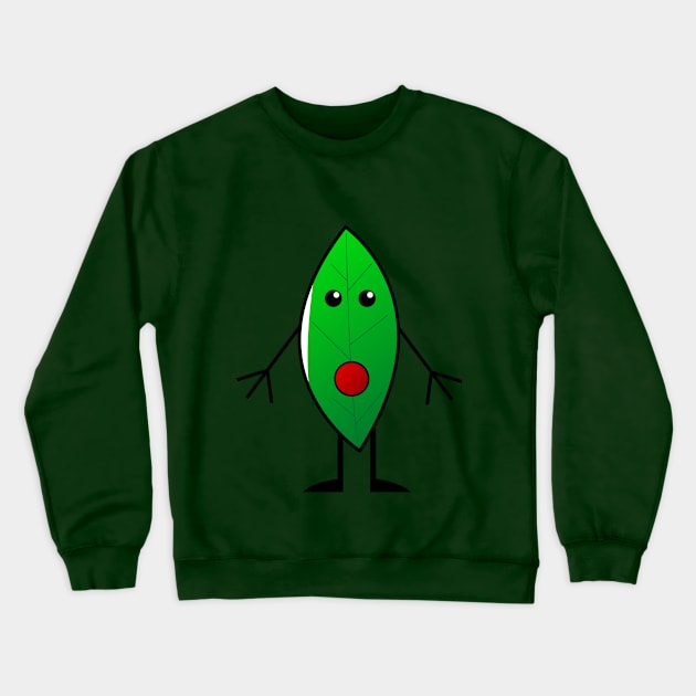 Leaf suprised doodle Crewneck Sweatshirt by Home of Vector